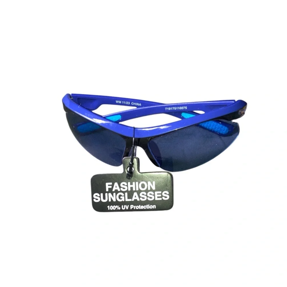 Sports Wrap Semi Rim Fashion Sunglasses